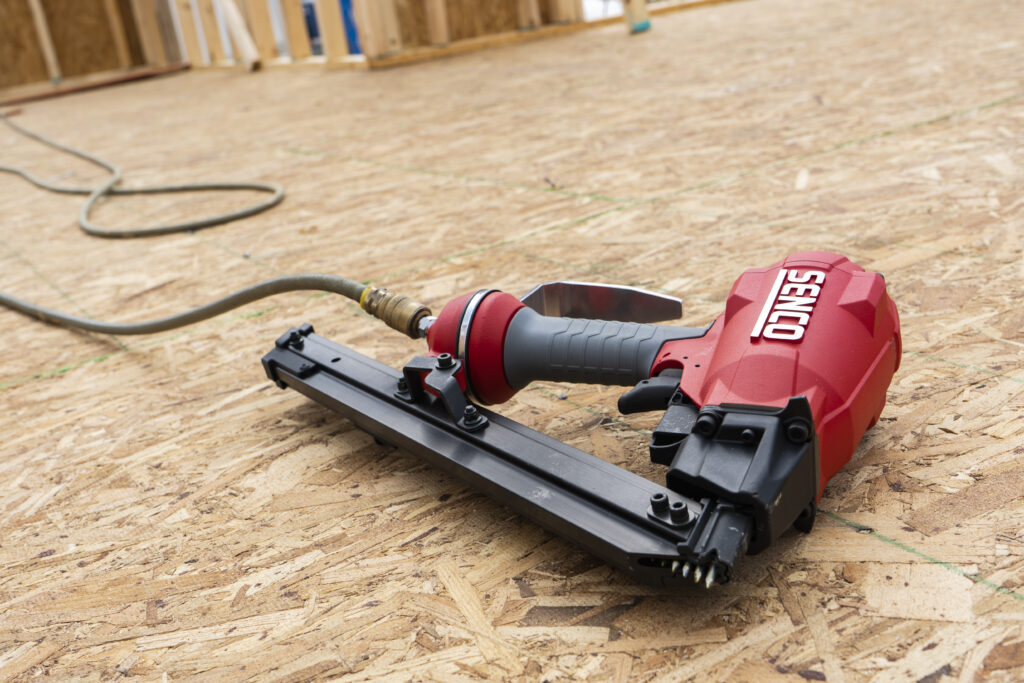 Paslode Pneumatic 3-1/2 in. 30 degree Air Corded PowerMaster Plus  Clipped-Head Framing Nailer 501000 - The Home Depot